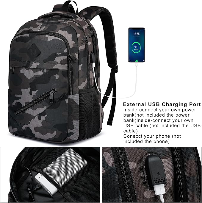Backpack for Boys Men, School Backpack for Teens Girls, Lightweight Casual High - Image 4