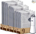 9 Packs Rechargeable Pump Vacuum Bags by Vacbird