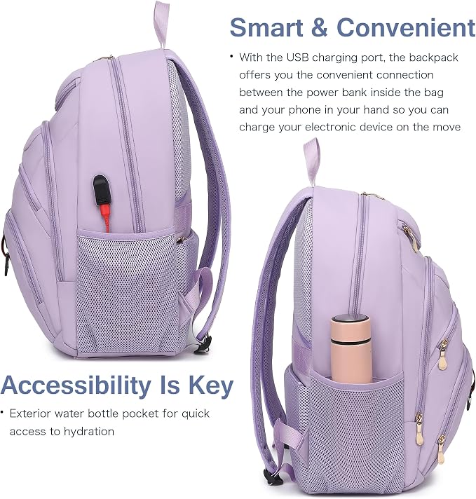 Boavan Laptop Backpack for women, 15.6inch Laptop Bag - Image 6