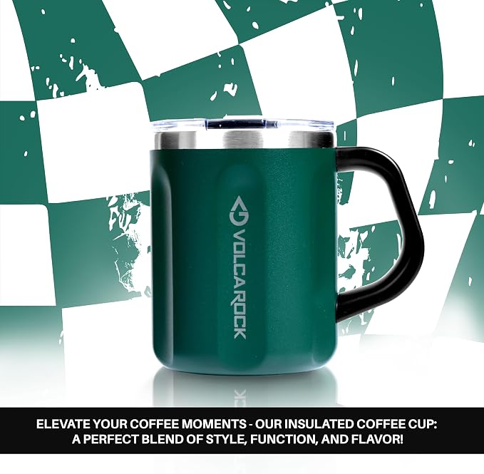 16 Oz Coffee Mug with Handle and Lid, BPA Free Coffee Cup, Keep Cold 6 Hours - Image 2