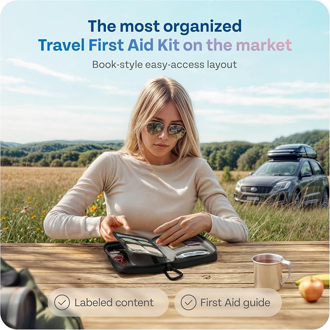 KeepGoing Travel First Aid Kit for Car, Camping and Outdoor Emergencies - Image 2