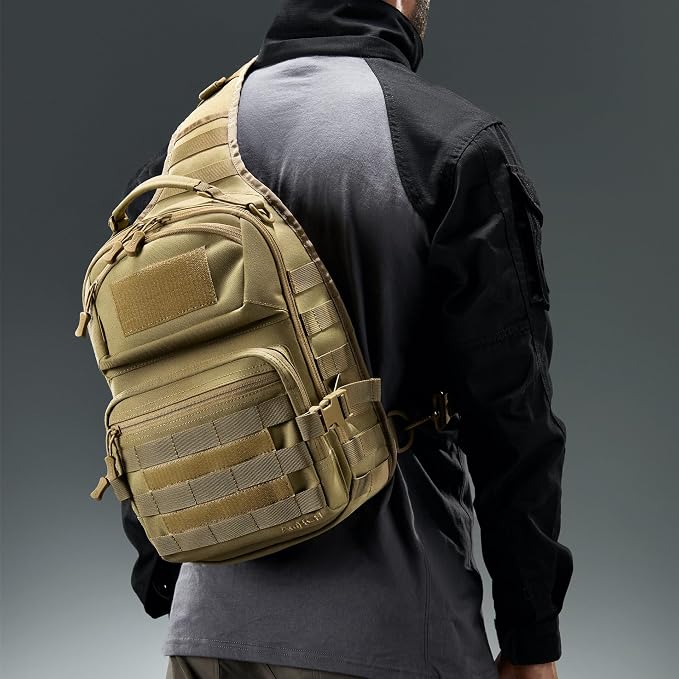 15L Tactical Crossbody Sling Bag | Everyday One Shoulder Backpack Fit 12 Inch - Image 2