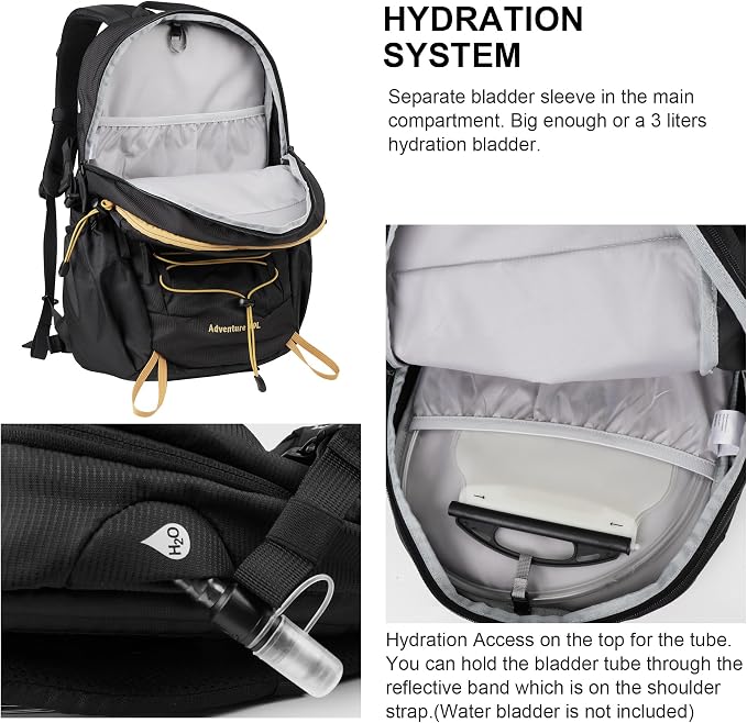 MOUNTAINTOP Hiking Backpack, 30L Camping Backpack, Men Women Hiking Daypack - Image 4
