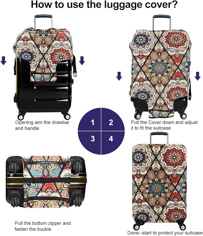 7-Mi Travel Trolley Case Cover Protector Suitcase Cover 22"-24" Trolley case - Image 3