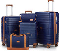 Luggage Sets with spinner wheels, PC+ABS Hard Shell Travel Luggage, Lightweight by Unknown