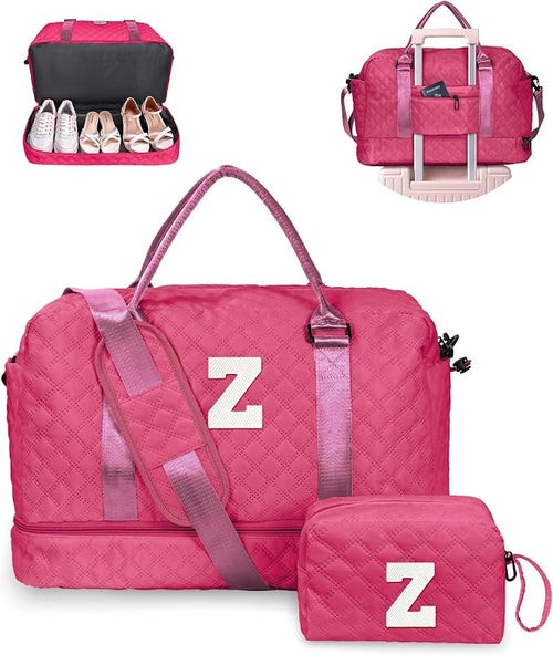 7 8 9 10 11 12 13 14 15 16 Year Old Girl Birthday Gifts-Initial Travel Bag by Vogewood