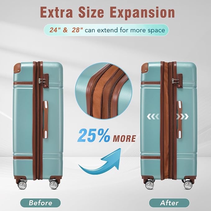 Merax Suitcase Set 28 inches Expandable Luggage - Image 7
