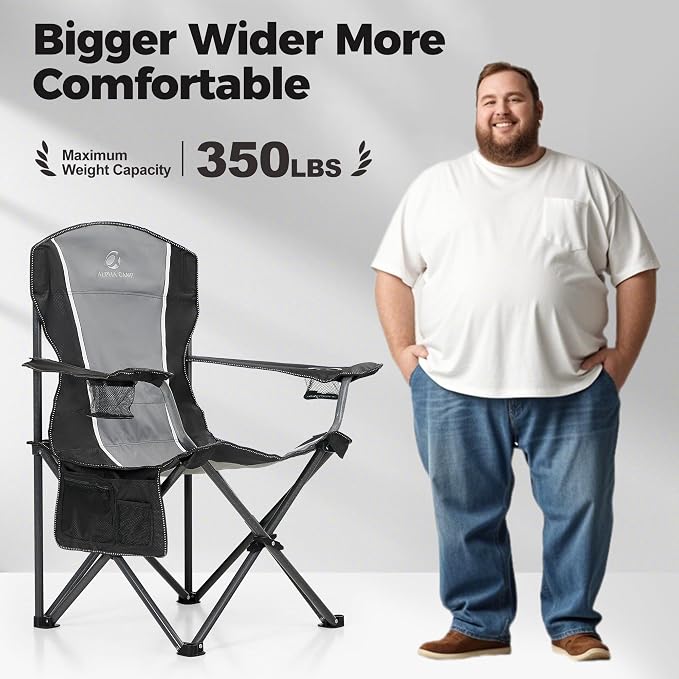 ALPHA CAMP Oversized Camping Folding Chair - Image 4