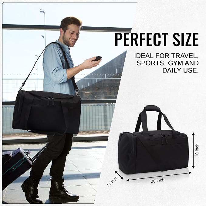 Jetstream Heavy Duty Multi Pocket Durable Sports Gym Equipment Travel Duffel Bag - Image 2