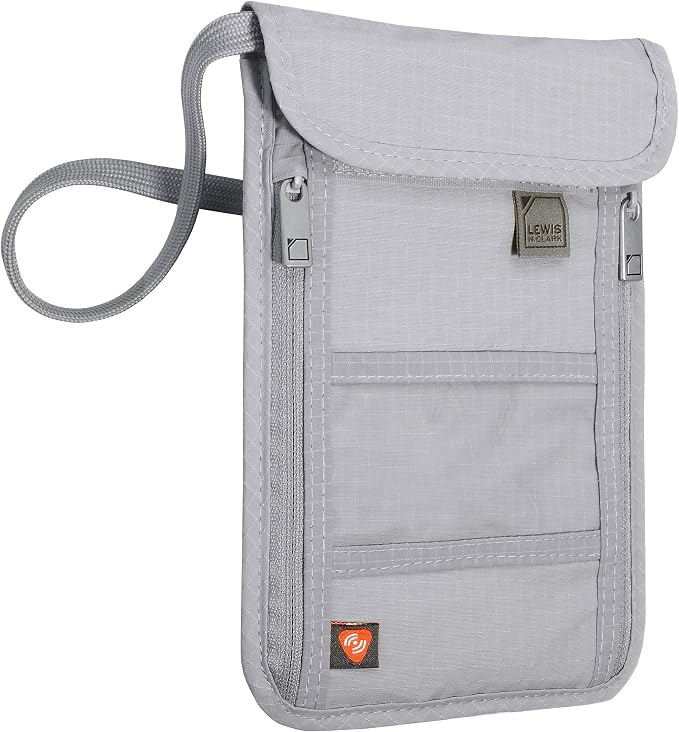 Lewis N. Clark RFID Blocking Stash Neck Wallet, Travel Pouch + Passport Holder by LewisNClark