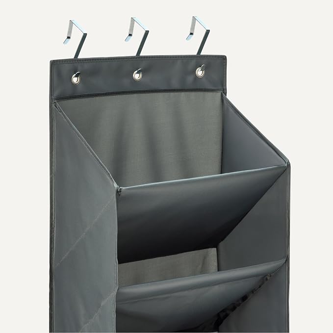 Amazon Basics 8 Tier Over the Door Shoe Organizer, Dark Grey - Image 4