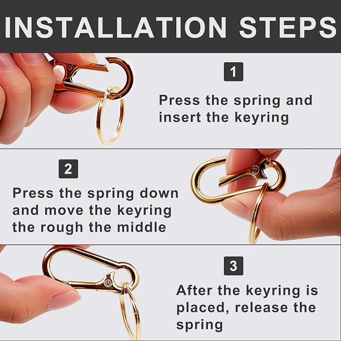 Keychain Keyring Set for Men Women Classic Metal Home Car Key Holder Organizer - Image 4