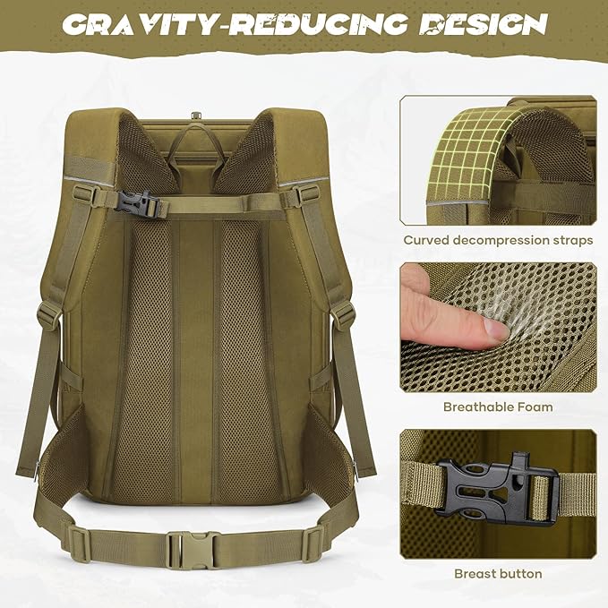 Maelstrom Tactical Backpack for Men, 40L Military Backpack, Water Resistant - Image 5