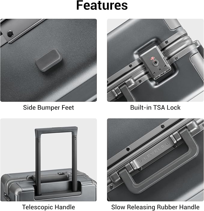 LEVEL8 Zipperless Carry On Luggage Airline Approved - Image 7