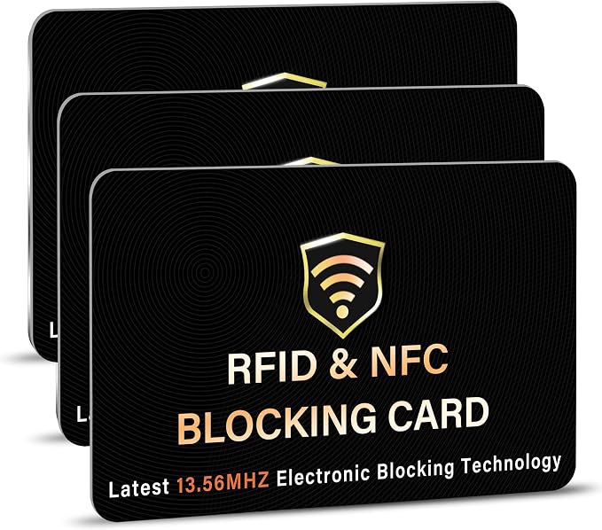 SaiTech IT 3 Pack RFID Blocking Card, One Card Protects Entire Wallet Purse by SaiTechIT