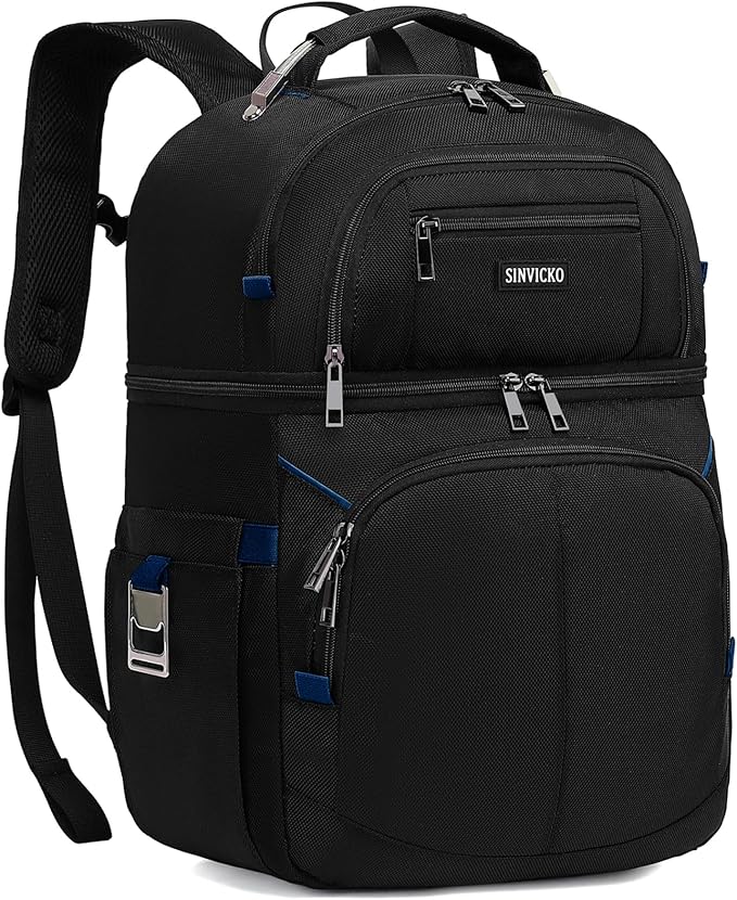 Insulated Cooler Backpack, Double Deck Leakproof Cooler Bag, Insulated Backpack by SINVICKO