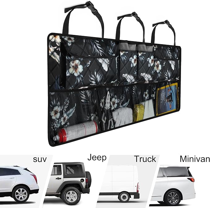 Femuar Car Trunk Organizer, Large Capacity Backseat Trunk Organizer, - Image 5