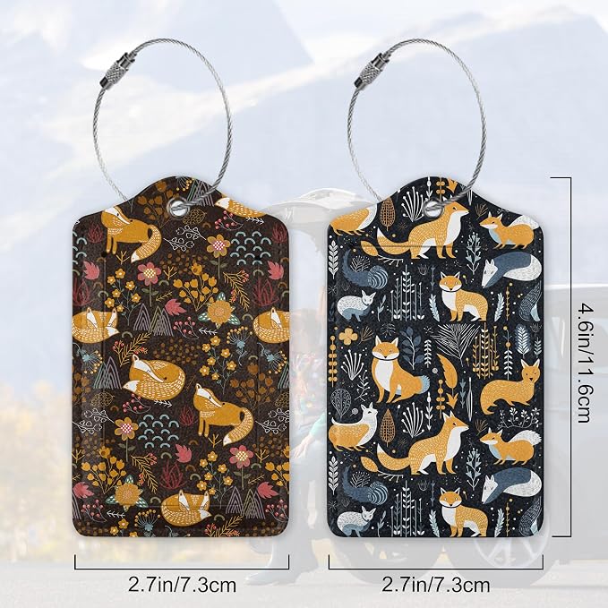 Foxes in The Forest 2 Pack Luggage Tag - Image 2