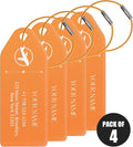 4 PCS Personalized Metal Luggage Tag – Personalized Engraved Suitcase Tag by Binphonesin