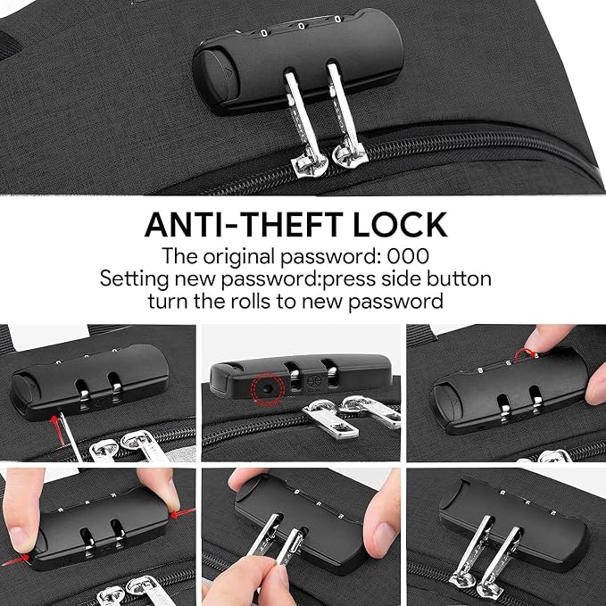 AMBOR Travel Laptop Backpack, 18.4 inch Anti Theft Business Laptop Carry on - Image 3