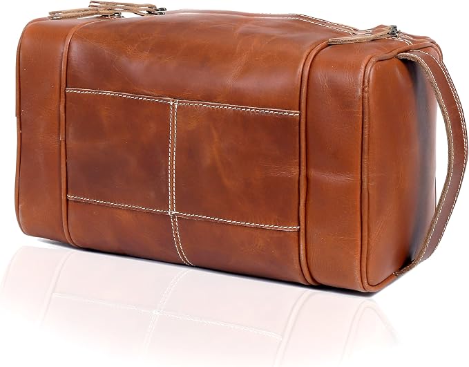 VC VINTAGE COUTURE Leather Toiletry Bag - Image 6
