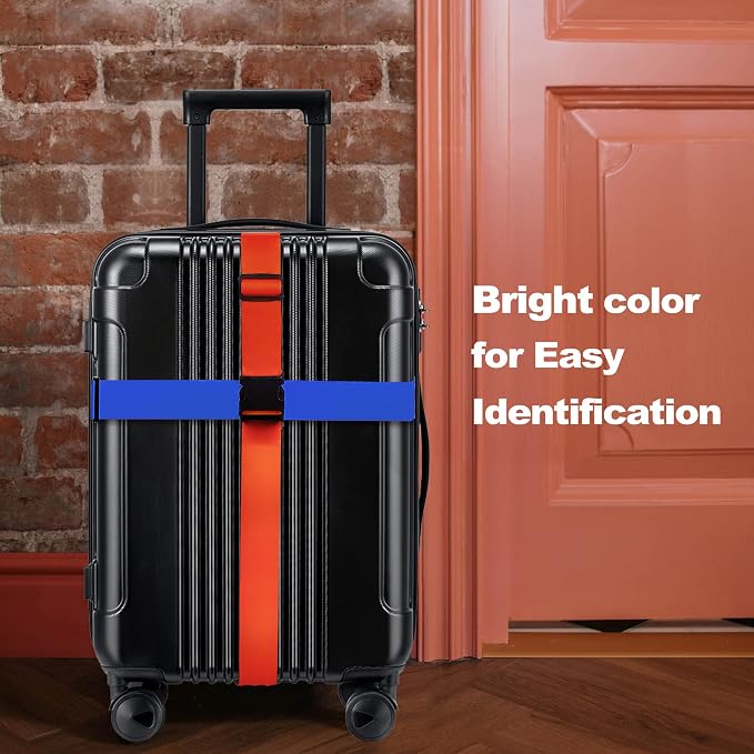 Luggage Straps for Suitcases TSA Approved Travel Belt 8 Pack by Chelmon - Image 6