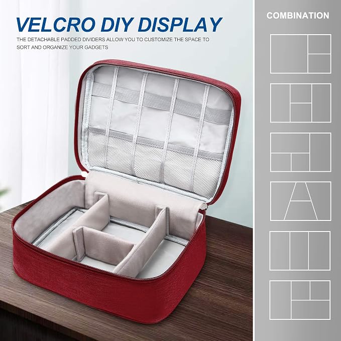 Electronics Organizer Travel Universal Cable Organizer Bag Waterproof - Image 8