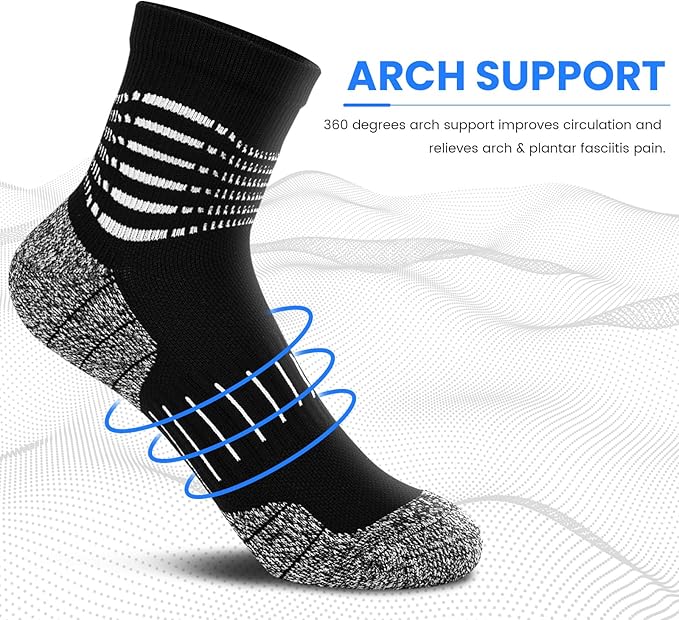 IRAMY Ankle Compression Socks for Men Athletic Running Socks - Image 3