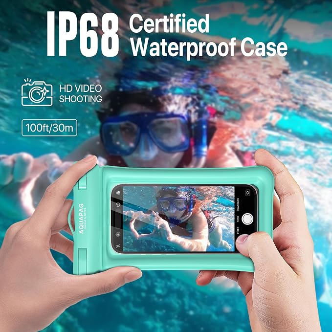 NEPHI IP68 Waterproof Phone Pouch 2 Pack-Up to 8.0"，Adjustable Neck Lanyard - Image 7