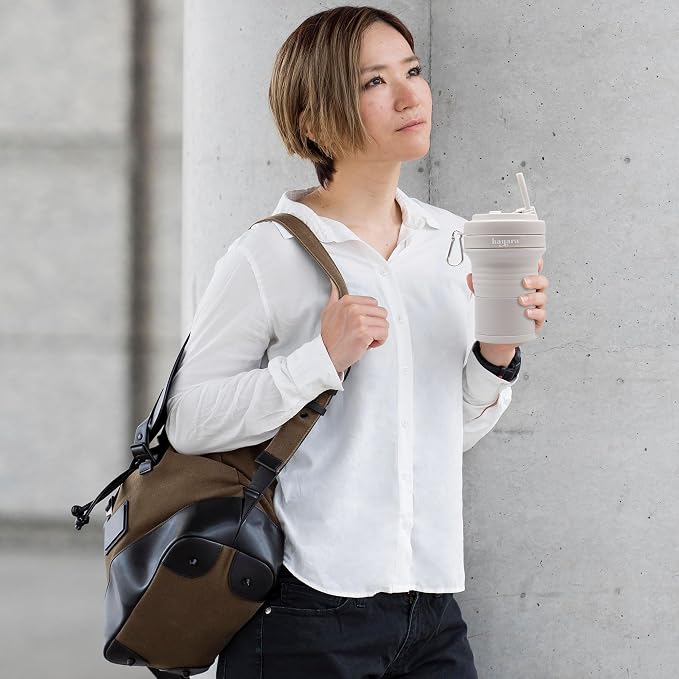 Collapsible Cup with Reusable Straw – 18 Oz, Portable Travel Mug, Leak-Proof - Image 9