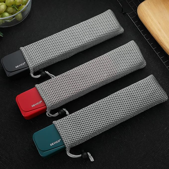 DEVICO Travel Utensils, 18/8 Stainless Steel 4pcs Cutlery Set Portable Camp - Image 8