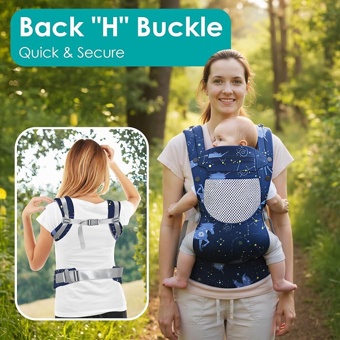 Unicorn Newborn Baby Front Carrier Backpack, Toddler Baby Body Carrier - Image 7