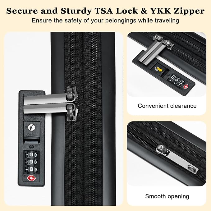 16 Inch Carry On Luggage Airline Approved, Expandable Lightweight ABS+PC Hard - Image 4