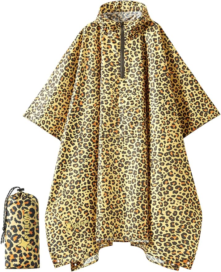 PTEROMY Hooded Rain Poncho for Adult by PTEROMY