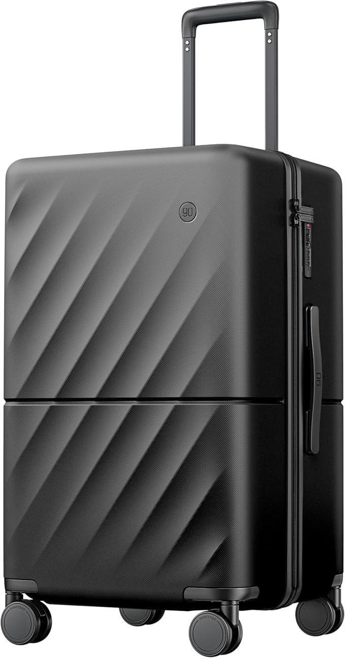 Trunk Luggage 24 Inch, Medium Checked Luggage by NINETYGO