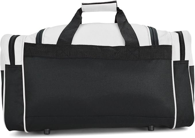 DALIX 21" Sports Duffle Bag Gym Travel Pack in White - Image 6