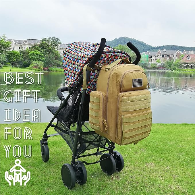Diaper Bag Backpack for Dad, DBTAC Large Baby Nappy Bag for Men w/Changing Mat - Image 7