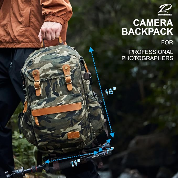 Padwa Lifestyle Camouflage Camera Backpack - Image 6
