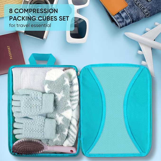 8 Set Compression Packing Cubes - Image 6