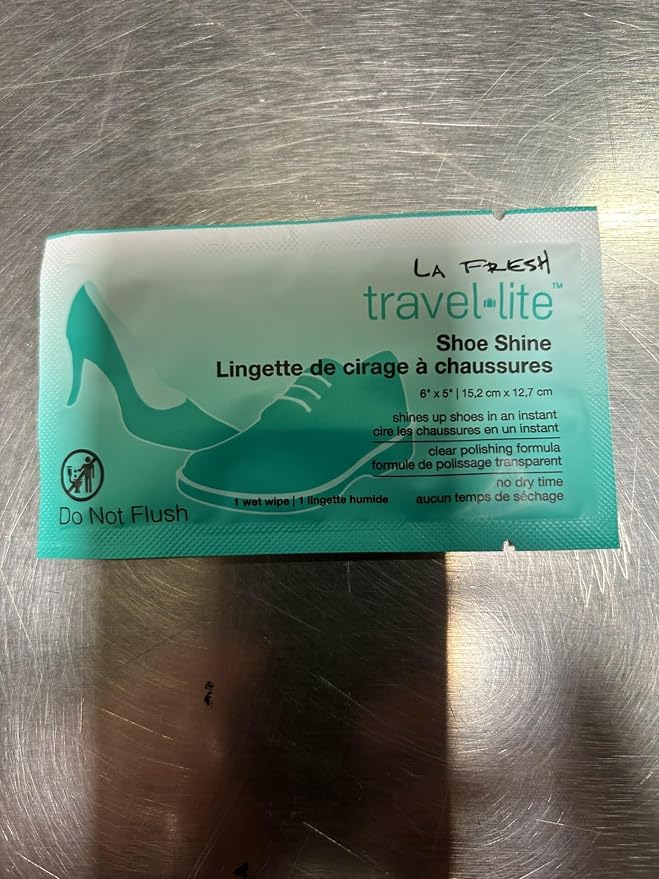 LA Fresh Travel Lite Pre-Moistened Shoe Shine Wipes Pack of 50 Individually - Image 2
