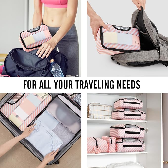 Veken 10 Set Packing Cubes for Travel Essential, Suitcase Organizer Bags in 4 - Image 7