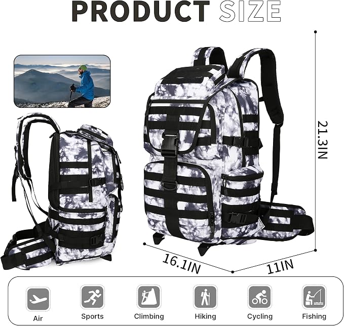 50L Military Tactical Backpack Hiking Waterproof Backpack Large Military Pack 3 - Image 6