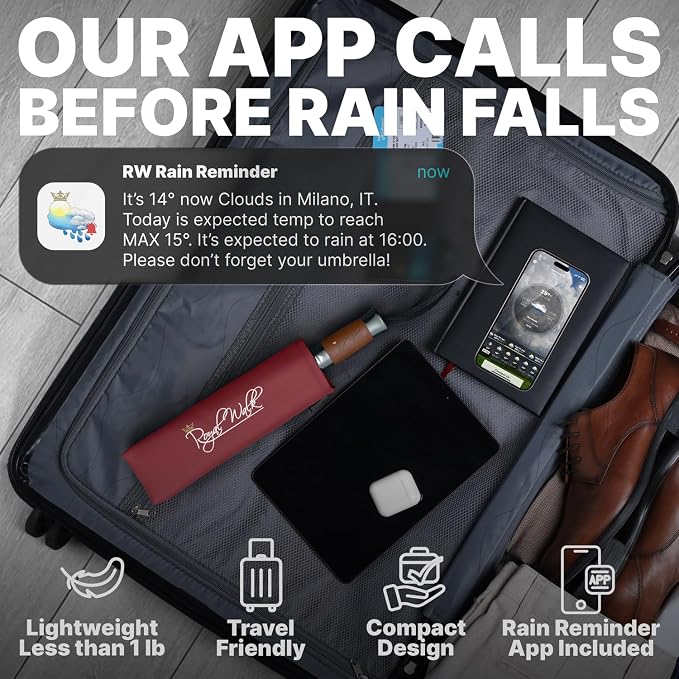 Royal Walk Windproof Folding Travel Umbrella Compact and Strong Luxurious Real - Image 6