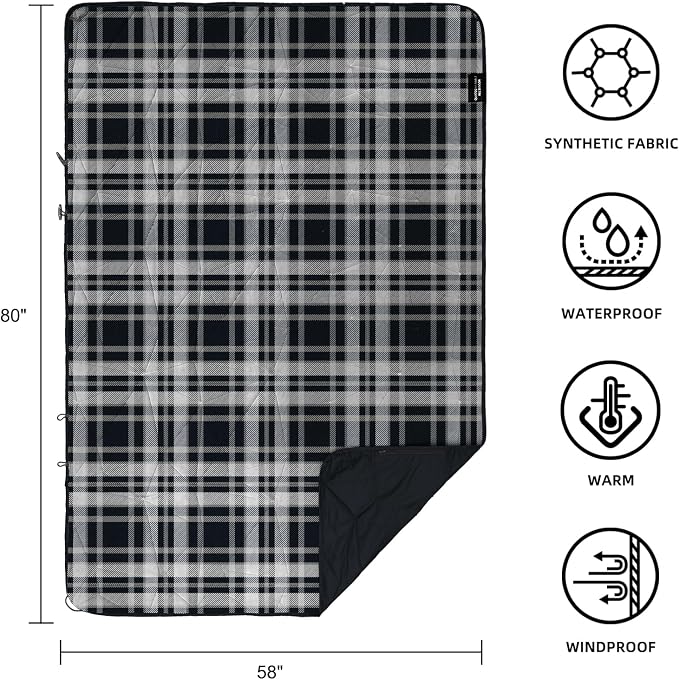 Outdoor Waterproof Blanket, Foldable Fleece Stadium Blanket - Image 3