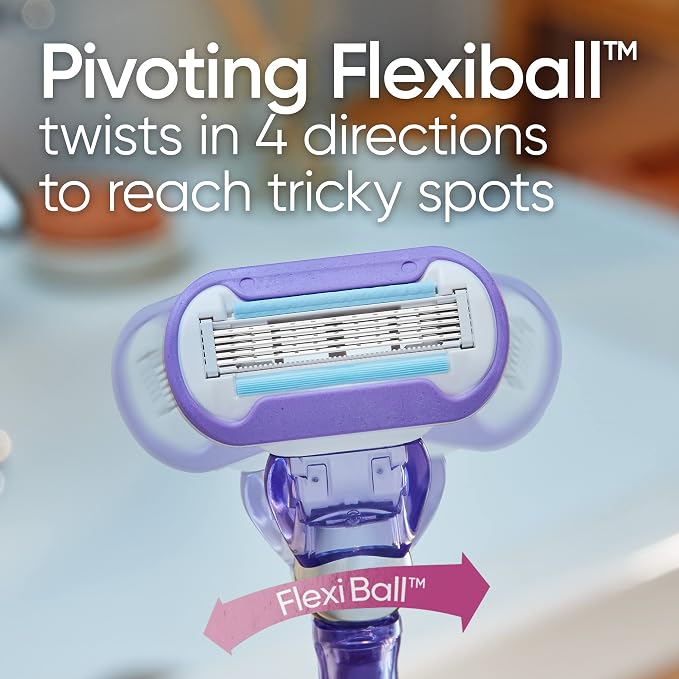 Gillette Venus Deluxe Smooth Swirl Women's Razor Handle + 2 Blade Refills - Image 5