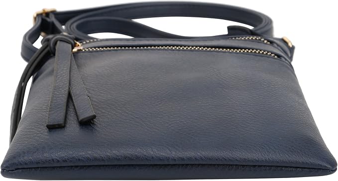 DELUXITY | Crossbody Purse Bag | Functional Multi Pocket Double Zipper Purse | - Image 4