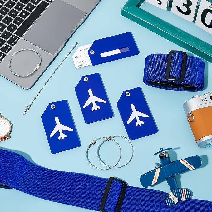 Weewooday 8 Pcs Luggage Straps Suitcase Tags Set - Image 7