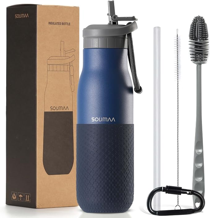 Insulated Stainless Steel Water Bottles by SOUMAA