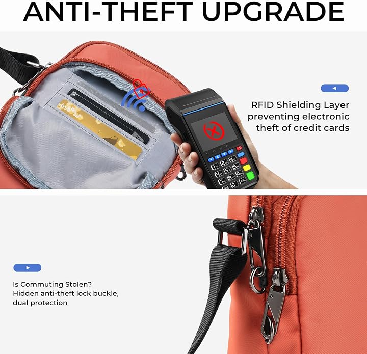 BROADREAM Small Crossbody Bag Men Women, Anti-Theft Crossbody Sling bags - Image 2