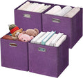 Storage Basket Bins, 13×13×13 Foldable Storage Cube Boxes Fabric Drawer by Posprica
